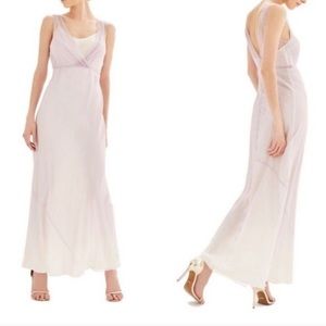 Topshop Purple Silk Crinkle Dress with Slip